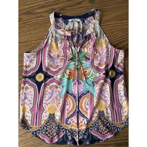 Rose+Olive Women's Paisley Boho/hippie Retro Tank Top Sleeveless Top Large